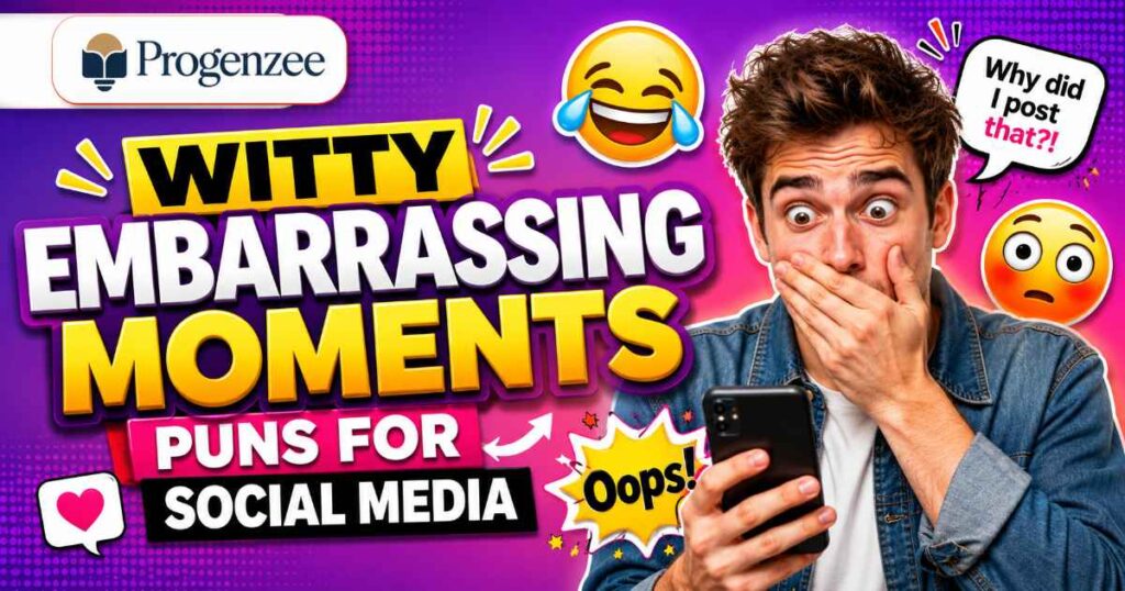 Witty Embarrassing Moments Puns for Social Media