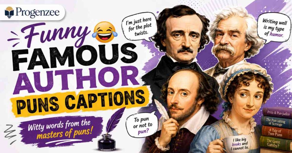 Funny Famous Author Puns Captions