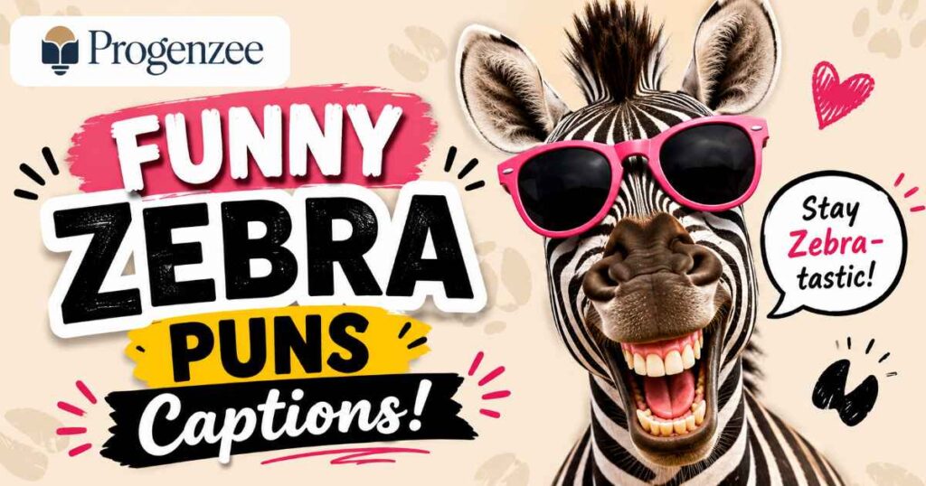 Funny Zebra Puns Captions