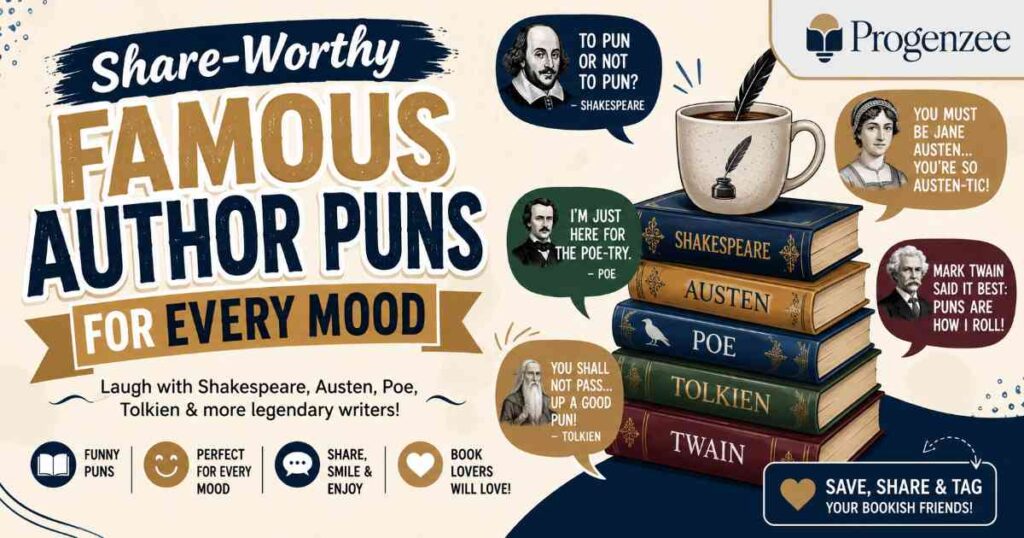Share-Worthy Famous Author Puns for Every Mood