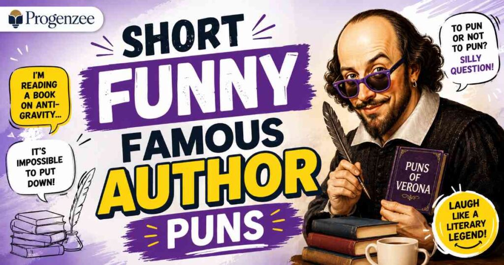 Short Funny Famous Author Puns