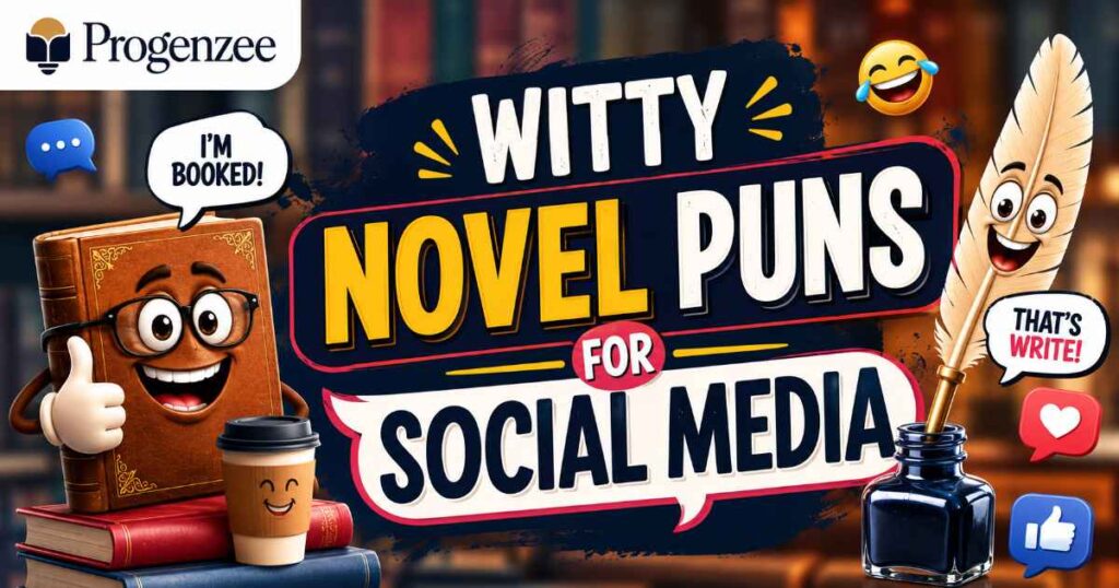 Witty Novel Puns for Social Media