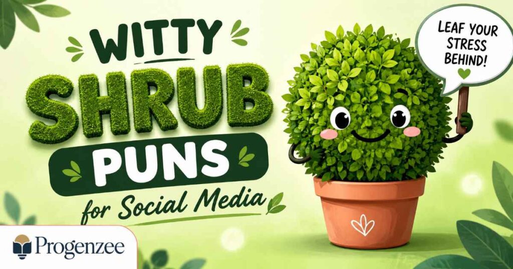 Witty Shrub Puns for Social Media